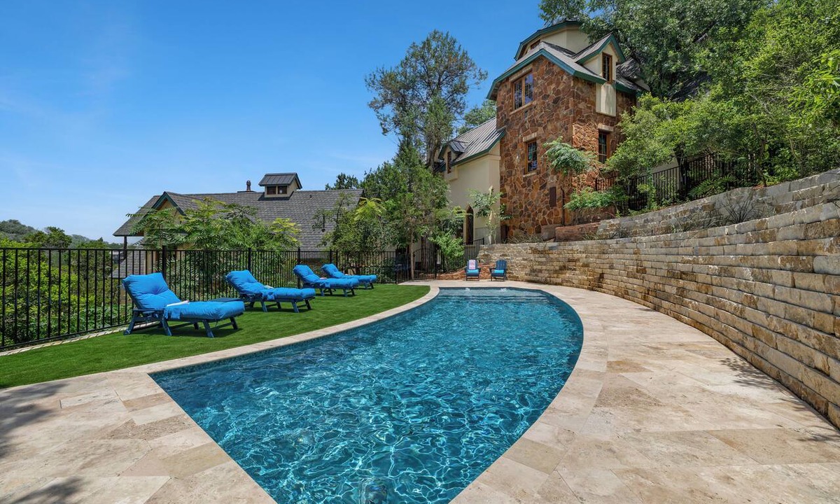 Westlake Highlands House | 4 Bedroom Westlake Castle | Stone Tower, Skyline Views, Heated Pool