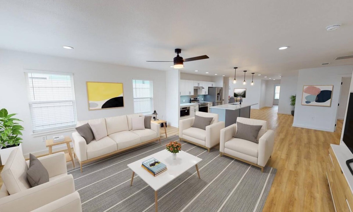 Oak Cliff House | Master bedroom with private bathroom