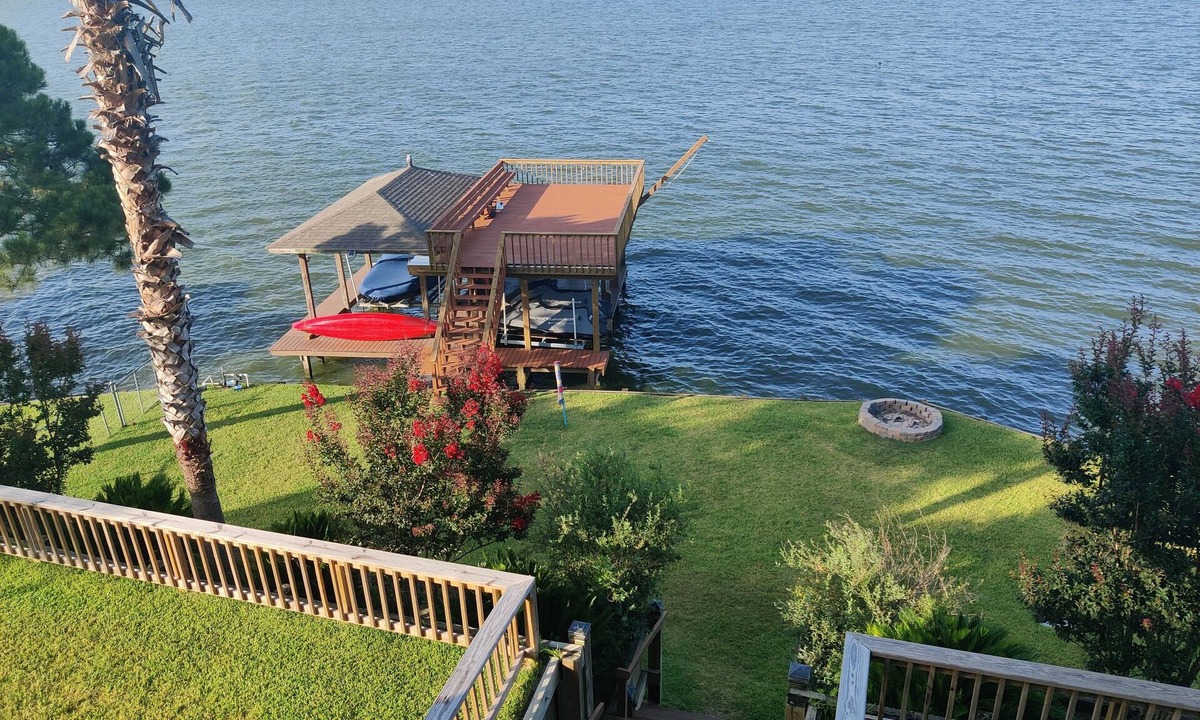 Pointblank House | Million Dollar Open-Water View on Lakefront with 2-Story Dock