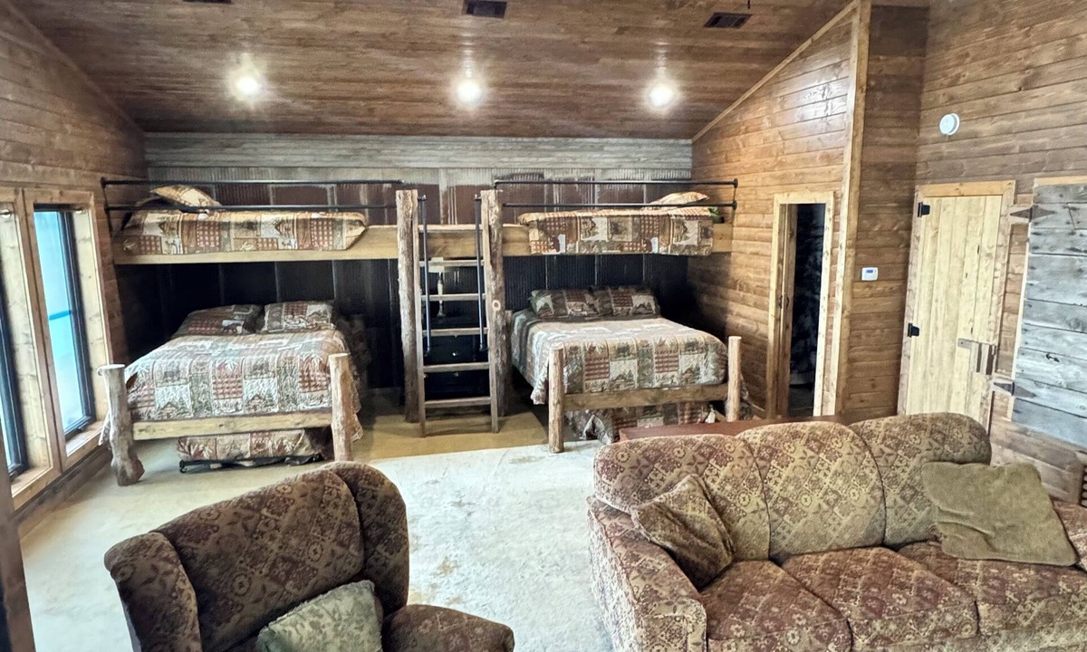 Waveland Cabin | Paradiso sunrise waterfront cabin sleeps 10 with large open room and AC, WiFi