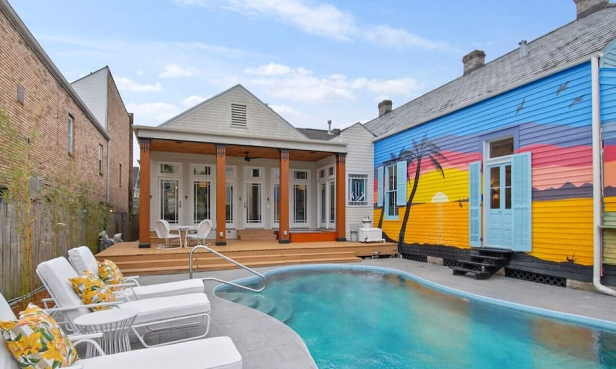 Uptown Historic District House | pool house · Private Heated Pool + Hot Tub!