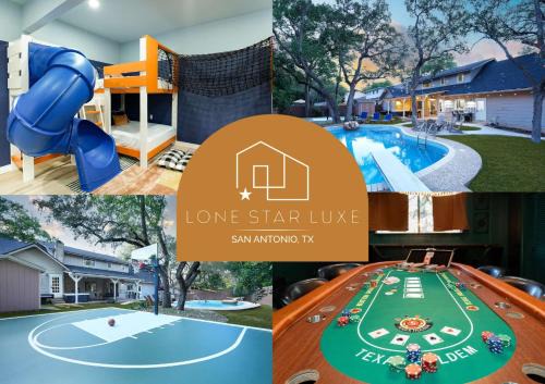 Vance Jackson House | Sportscourt & Pool Indoor Slide~Games~ Family Fun