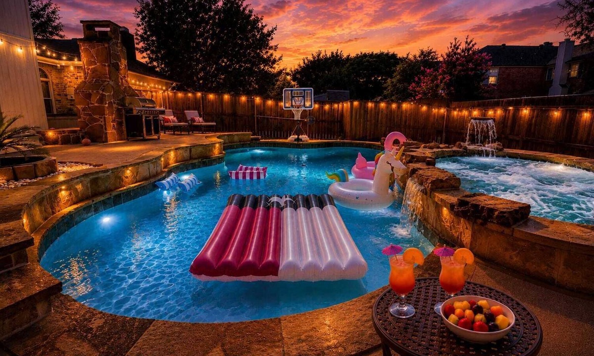 Allen House | Sunny Allen Stay 4BR/2BA Sparkling Pool + Grill