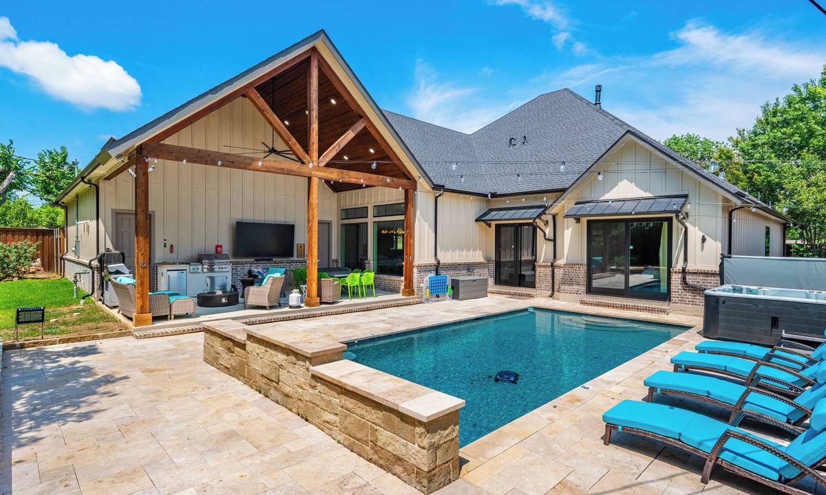 Highland Village House | Texas Pool Oasis, Luxury Amenities. Outdoor living. Fun for all. Dog friendly
