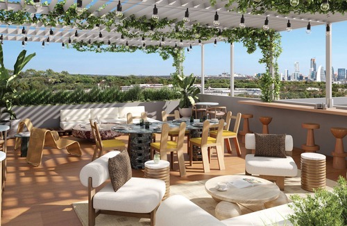 South Lamar House | 32 Guests Brand New Hotel w/Rooftop, Pool, Restaurant | The Code by AvantStay