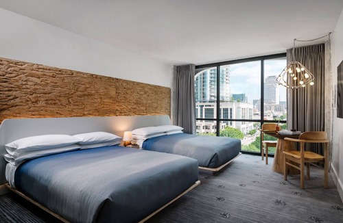 Congress Avenue Historic District Hotel | 4 x Double Queen at The LINE Hotel Austin! Outdoor Pool, Pets are Allowed