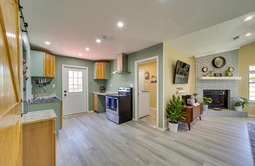 Barling House | Barling Vacation Rental: Fenced-In Yard w/Hot Tub
