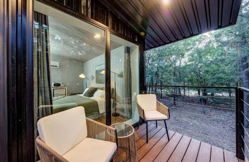 Alvord House | Bright Modern Treehouse with Pickleball Court Near LBJ Grasslands | Alvord, Texas