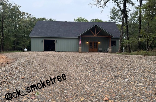 Sawyer Cabin | Clock out and relax at this 2-bedroom, 1-bath cabin off Hugo lake.