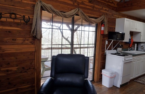 Bismarck Cabin | Couples/Family Secluded Getaway Near Hot Springs-Jacuzzi Overlooking Mountains!