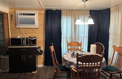 Florien Cabin | Cozy, private, rustic-modern cabin, a doorway to fine fishing and lake fun!