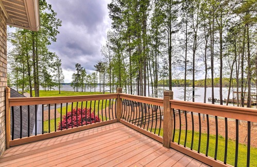 Mount Gilead Villa | Dock & Fire Pit: Mt Gilead Villa on Lake Tillery