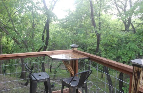 Rosston Cabin | Enchanting Pecan Treehouse with Creek Views near Forestburg, Texas