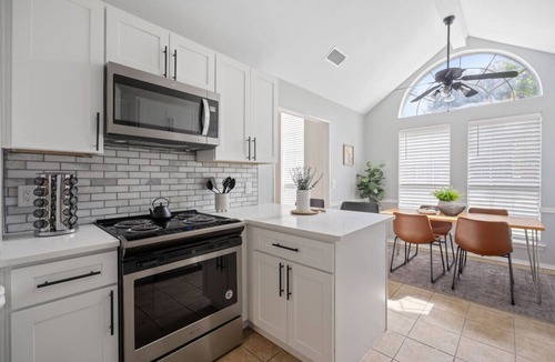 Frisco House | Frisco Luxury King Suite Retreat/Walk to Main Street/Backyard Oasis + Garage