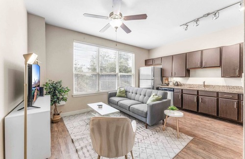 Greater South River City Apartment | Fun SoCo 1BR King Suite w/GymPickleballLaundry