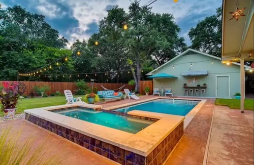 Buda House | Gorgeous, Private 4 Bedroom Home w/Pool, Game Room, Gym, Large Back Yard