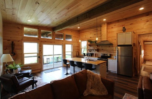 Chatham Cabin | HootnHoller at this secluded 3-bedroom cabin on beautiful Caney Lake.