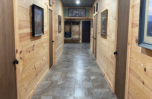 Patterson Cabin | HUGE 11 BD 6 BA CABIN! BAR AND GOLF SIMULATOR INSIDE, OUTDOOR KITCHEN/PROJECTOR