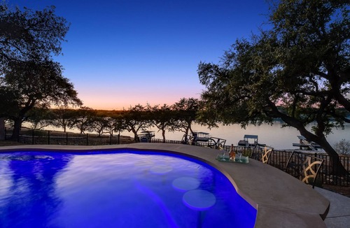 Highland Lake Estates House | Lake Travis Waterfront Resort - Deep Water Dock, Pool, Hot Tub & Pickleball