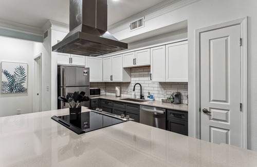 Frisco Apartment | Luxury Apt with Eco-Friendly Touches & Garage Parking