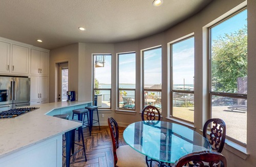 Lake Bridgeport House | Luxury Lake Home with Stunning Water Views, Private Hot Tub & Gourmet Kitchen