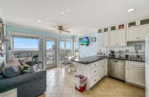 Galveston Condo | On the Beach. Balcony with Expansive Gulf and Sunset Views (1202)