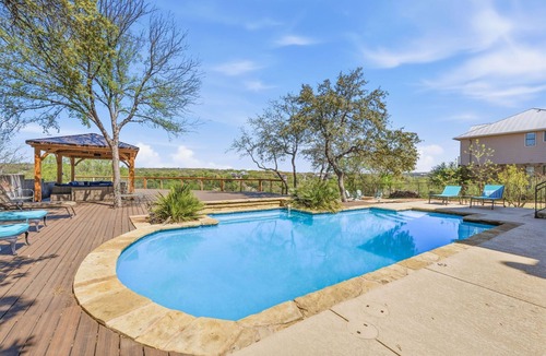 Paleface Park House | Pedernales Riverfront Entertainment Retreat Pool 6BR Patio Lake Travis