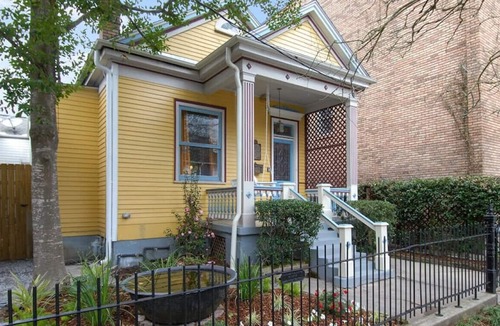 Uptown Historic District House | pool house · Private Heated Pool + Hot Tub!
