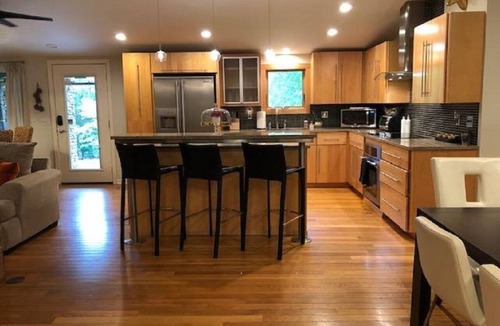 Wilburn House | POOL with waterfall.Fenced yard! Fire pit, Hot tub, big deck and big fish!