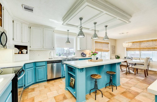 Terramar Beach House | Private Canal Home w/Boat Dock, 2 Living Areas - Fish from the Deck!