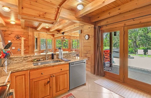 Blanco House | Rim Rock I Blanco, Log Cabin , Pool, Hot Tub, 10 acres of Nature to Explore