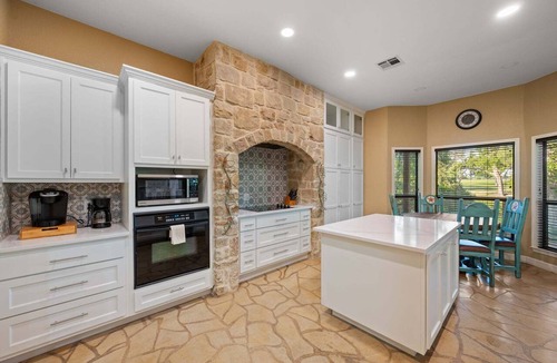 Seguin House | Riverfront home on Lake Seguin with dock, kayaks, beautiful views & air hockey