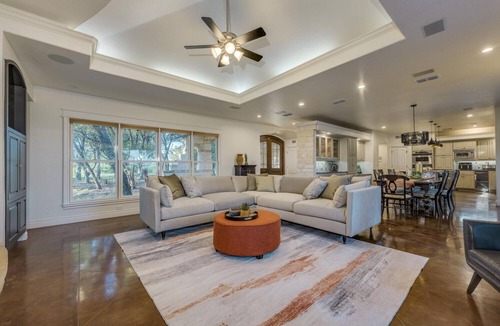 Coves On Lake Travis House | Spacious retreat, pool and hot tub within walking distance of Lake Travis.