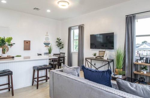 Central City Apartment | Vibrant Gray Downtown Loft