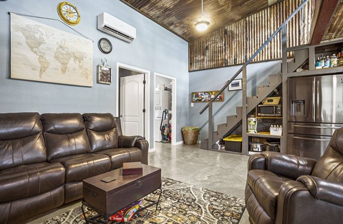Dennis Cabin | Water front 2 bedroom with a bath, kitchen w/loft over looking the Brazos river