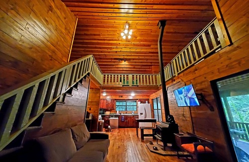 McNeill Cabin | Waterfront cabin with private beach, decks with water views, secluded in trees