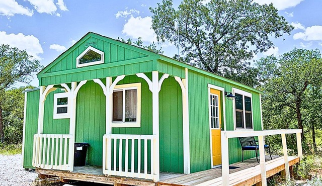 4 Lakefront Tiny Home | Small Family Glamping Getaway at Lake Eastland in Eastland