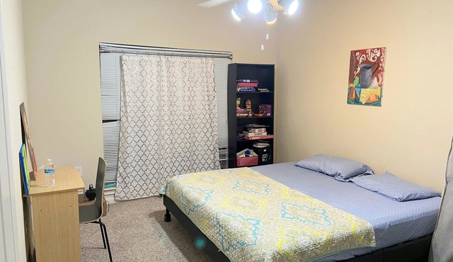 A spacious 1-bedroom with bathroom available in a 2-bedroom apartment