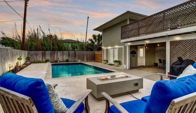 Big Beautiful Beach House with private heated pool close to beach & everything!