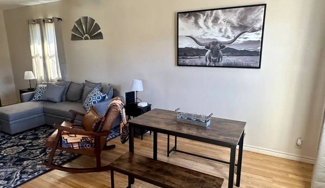 Cozy modern small town apartment pet and child friendly large parking