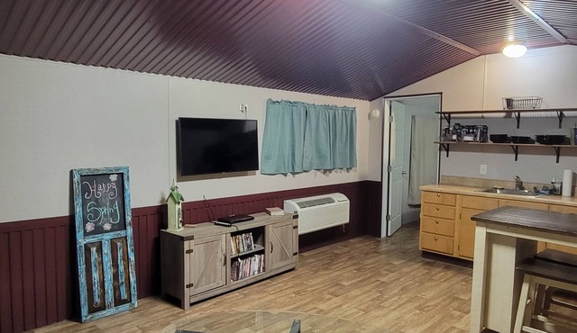 Cozy one bedroom one bath cabin with WiFi and AC/heat in quiet country setting.