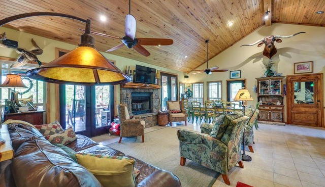 Flag Hole Riverfront Cabin Near Local Attractions!