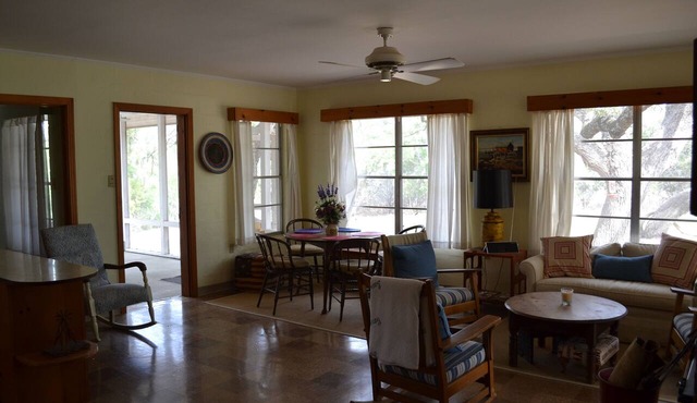 Guadalupe riverfront wooded Hill Country acreage located in Downtown Hunt, TX