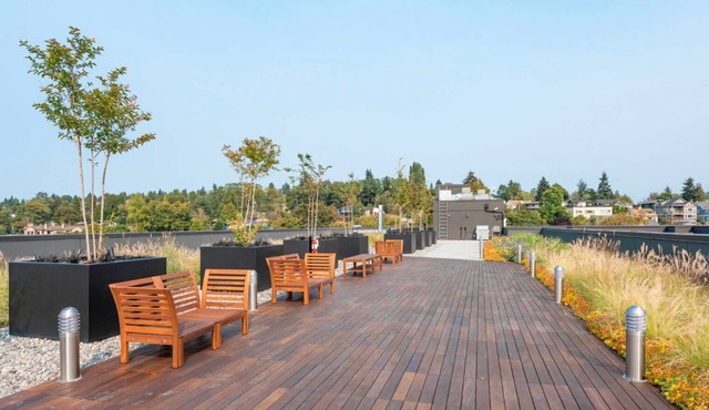 Luxe U-District Studio w/Rooftop, near Universities, by Blueground in Seattle
