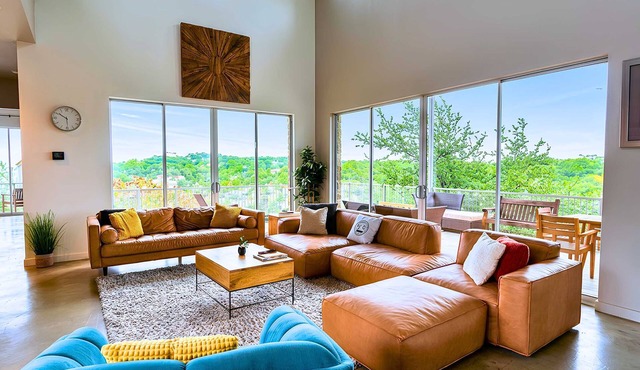 Luxury Hilltop Villa with Hot Tub & Scenic Views