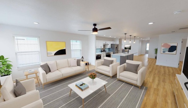 Master bedroom with private bathroom