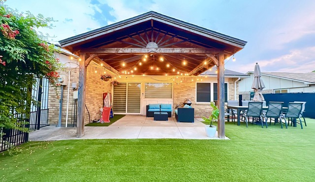 Near Highways, Family Friendly, Garage, Foosball, Grill, Dart, Tesla Charger