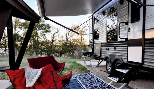 New 2023 Jayco Jay Flight RV Fully Furnished with Full hook-ups already set up!