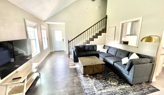 New townhouse with large private yard and 2 car garage!
