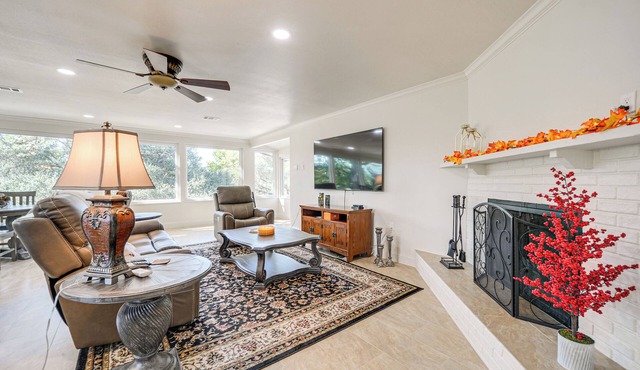 Panoramic Lake Views! Elegant Marble Falls Home